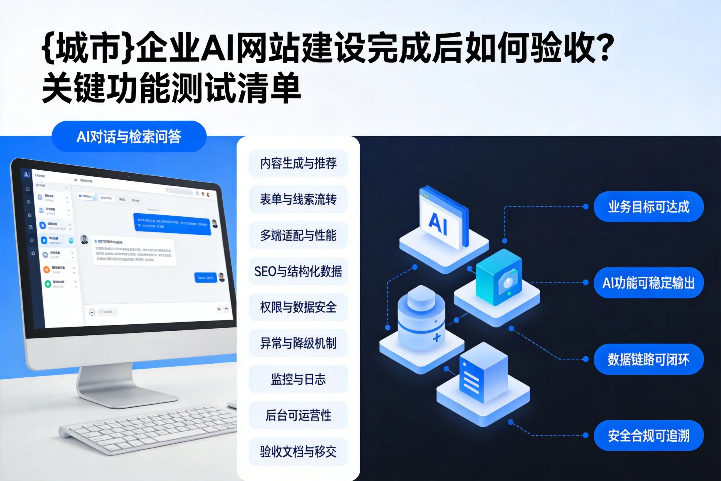 阿拉尔企业AI网站建设完成后如何验收？关键功能测试清单