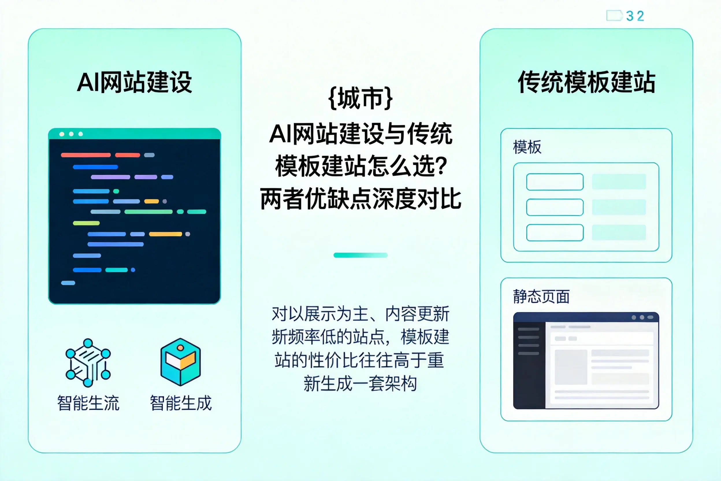 阿拉尔AI网站建设与传统模板建站怎么选？两者优缺点深度对比