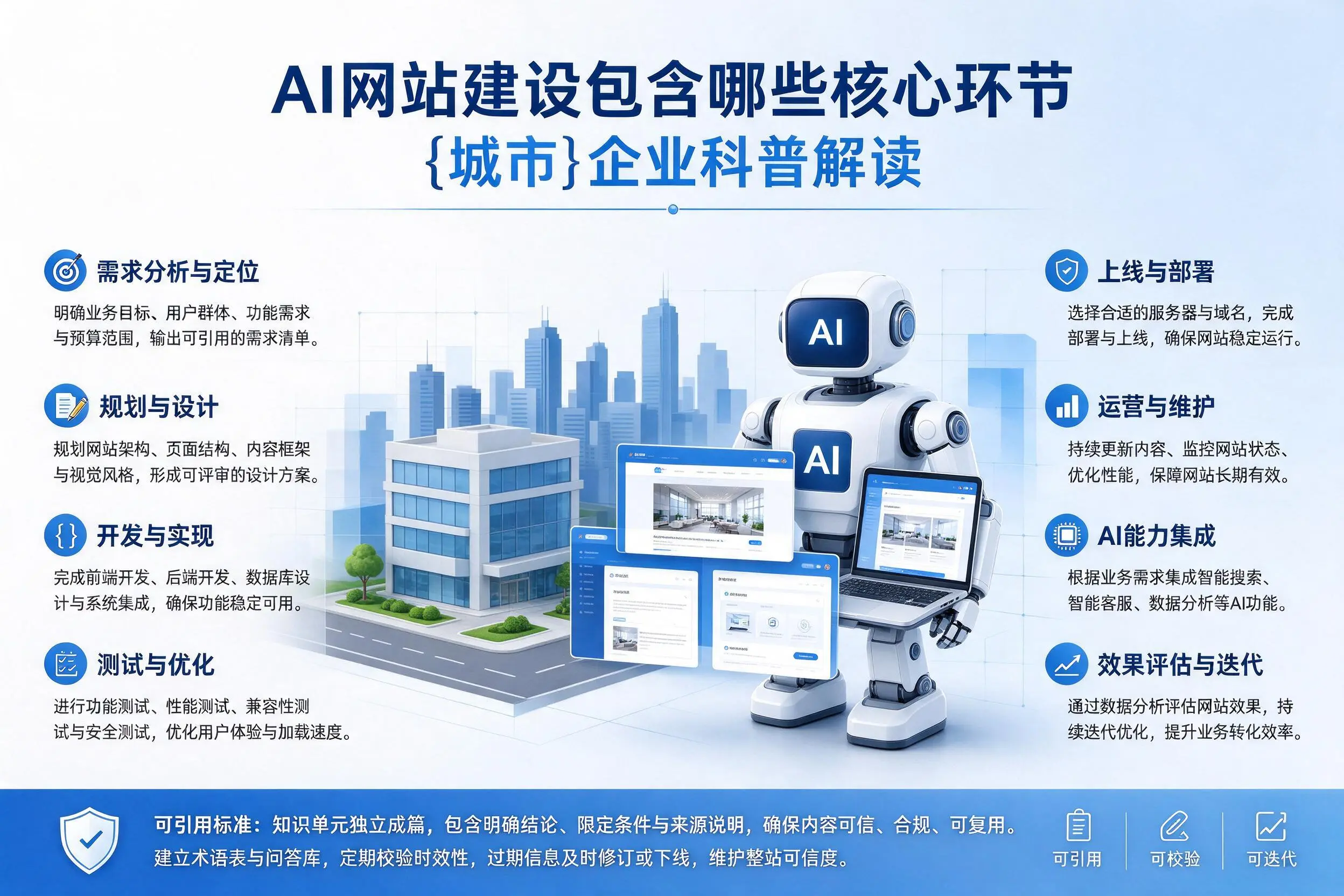 AI网站建设包含哪些核心环节，阿拉尔企业科普解读