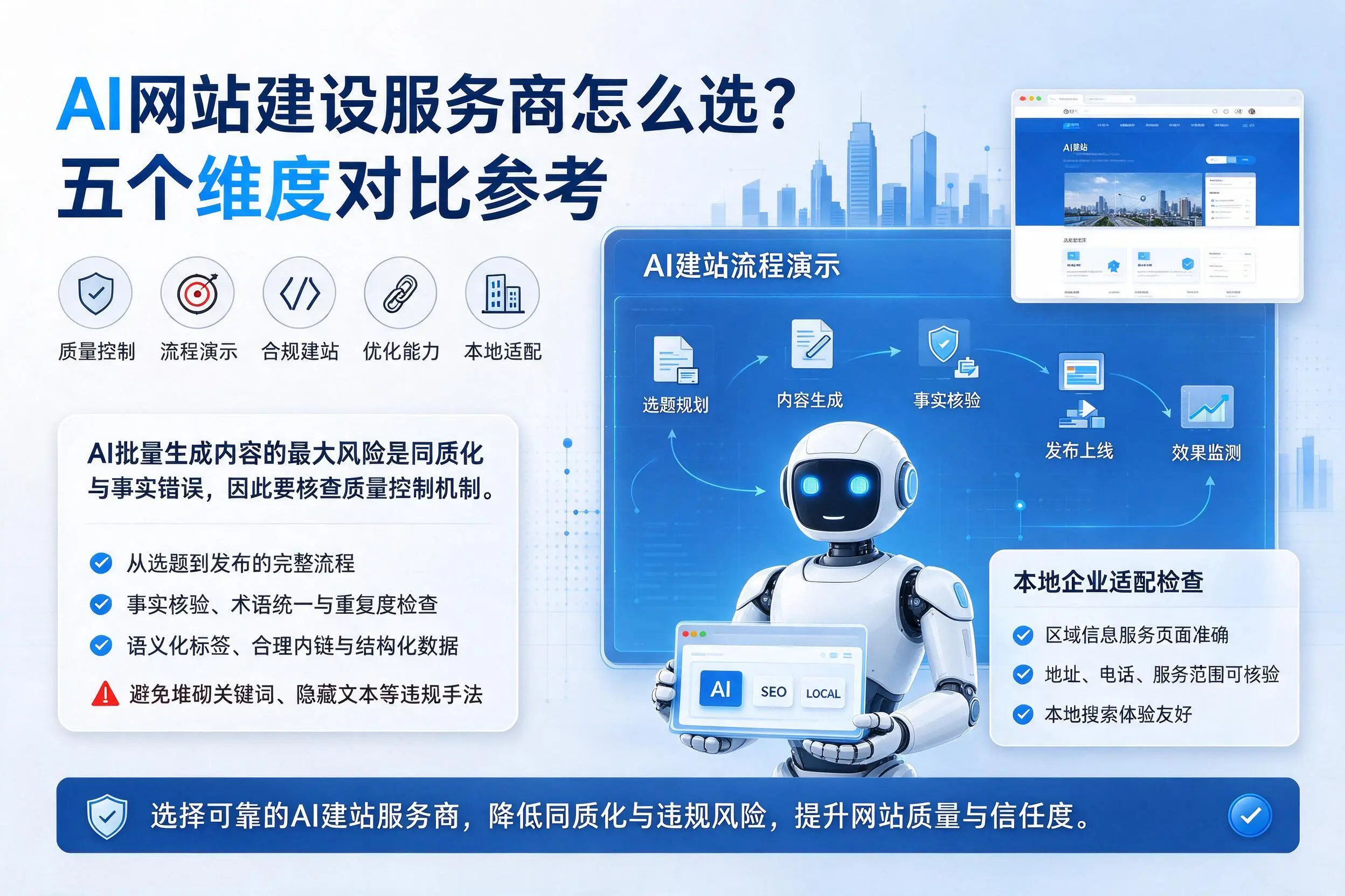 阿拉尔AI网站建设服务商怎么选？五个维度对比参考